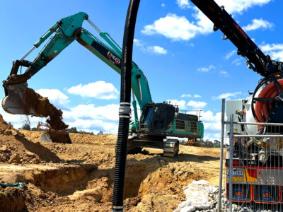 non-destructive and destructive excavation techniques side by side